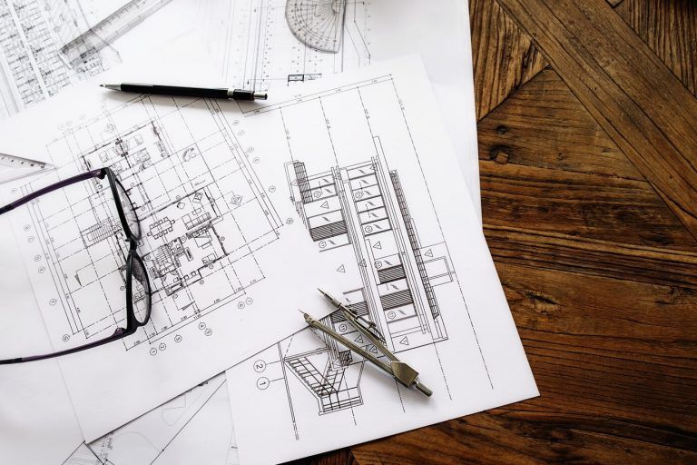 image-engineering-objects-workplace-top-view-construction-concept-engineering-tools-vintage-tone-retro-filter-effect-soft-focus-selective-focus_1418-475